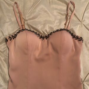 Bebe bejewled crop top